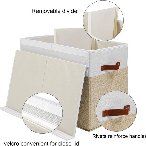 Large Toy Storage Box with Lid, Sturdy Toys Storage Chest Bin Organizer Basket w - Picture 5 of 7